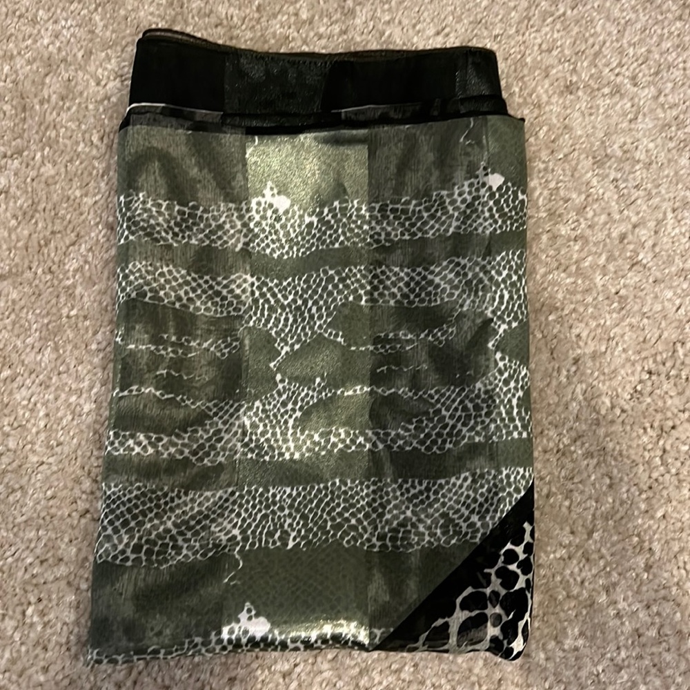 Multiple animal print olive scarf